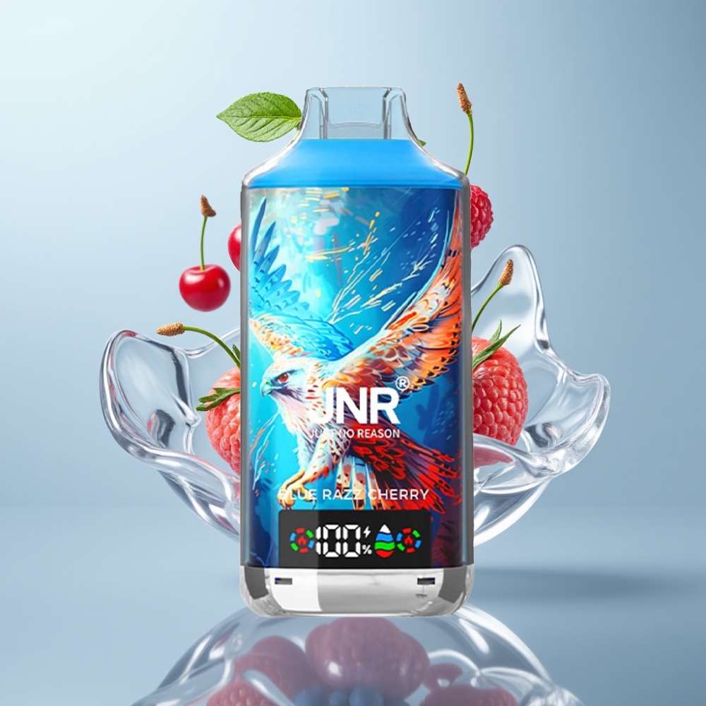 JNR Falcon X 18000 Puffs Disposable Vape Zilā Aveņu Ķiršu, 24ml, Type-C