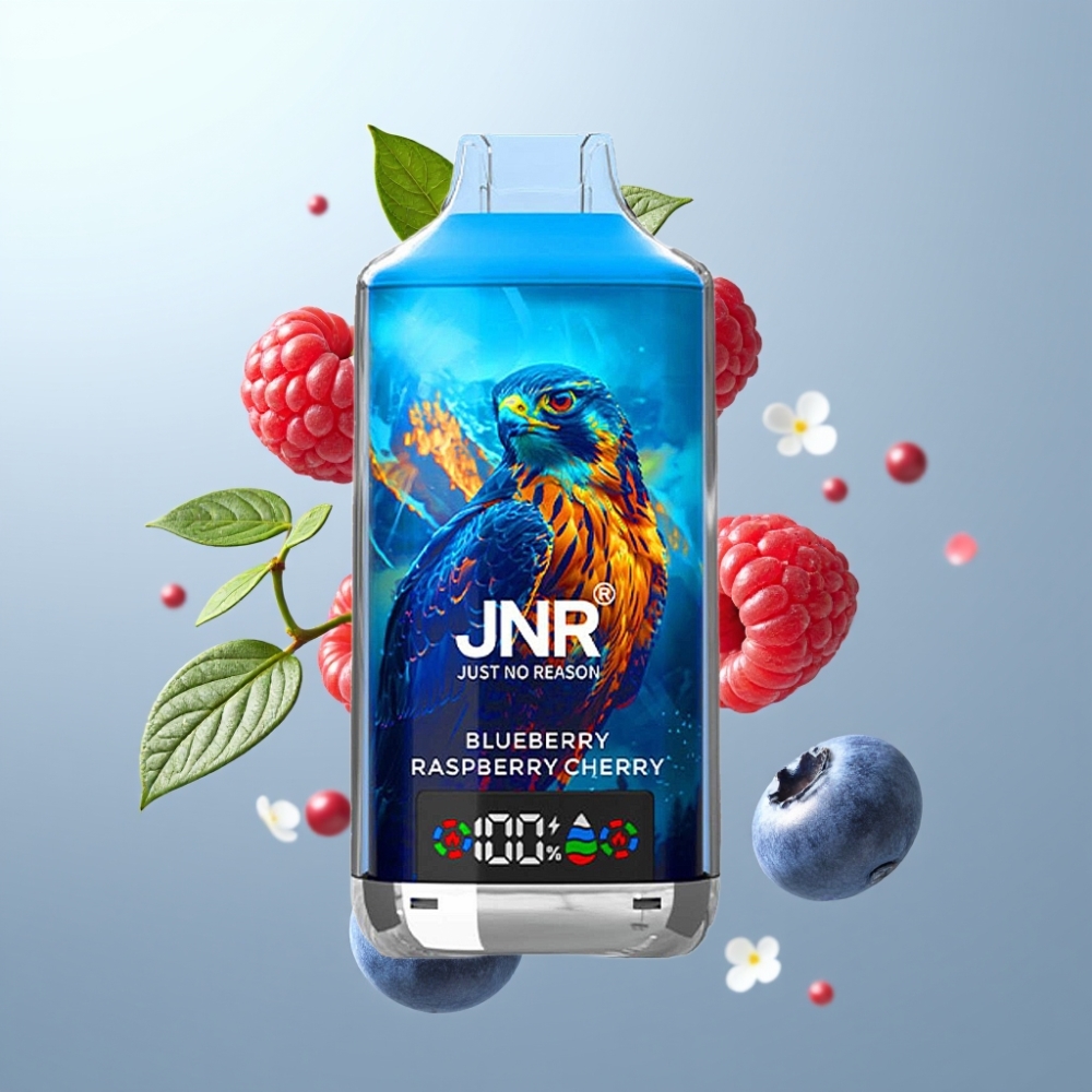 JNR Falcon X 18000 Puffs Dispozabālais Veips Zile Aveņe Ķirsis 24ml 750mAh Type-C