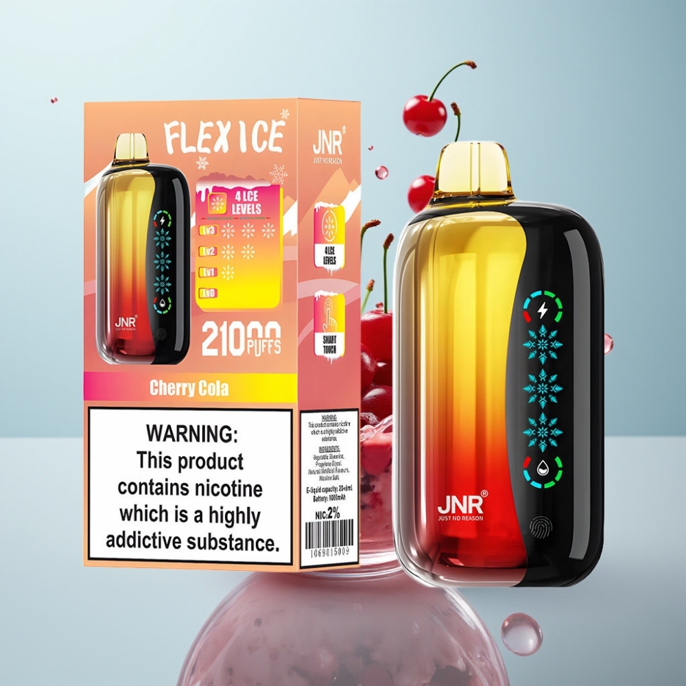 JNR Flex Ice 21000 Puffs 26ml Disposable Vape Cherry Cola