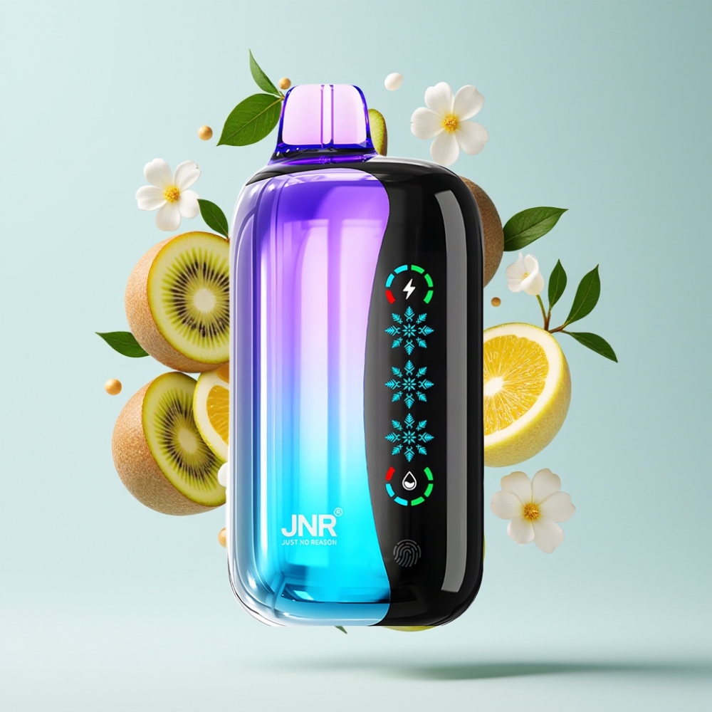JNR Flex Ice 21000 Puffs Disposable Vape Kiwi Passion Fruit Guava, Ice Adjustable, 26ml, 1.2 Ohm Dual Mesh