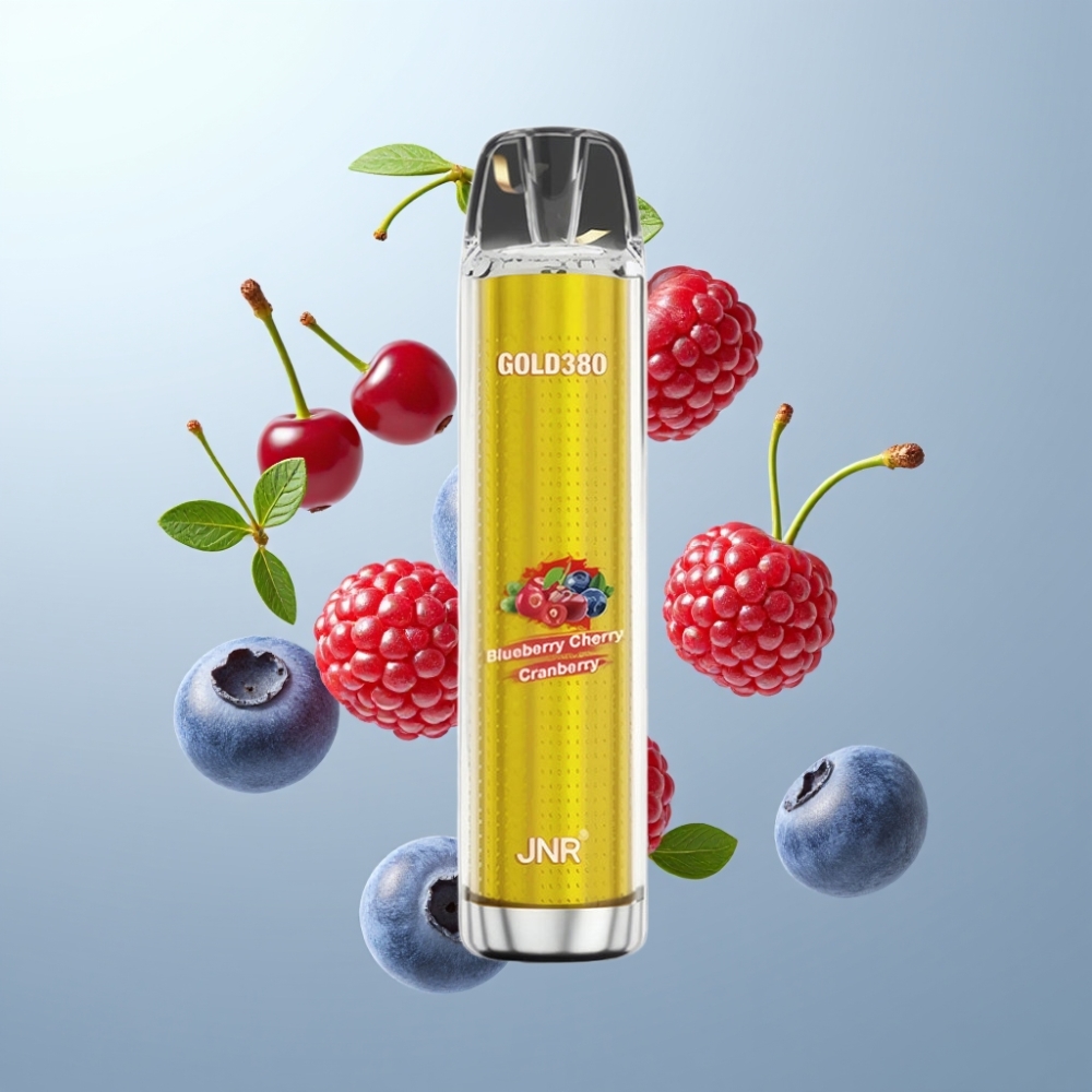JNR Gold380 6000 Puffs Disposable Vape 13ml Zemeņu Ķiršu Dzērveņu