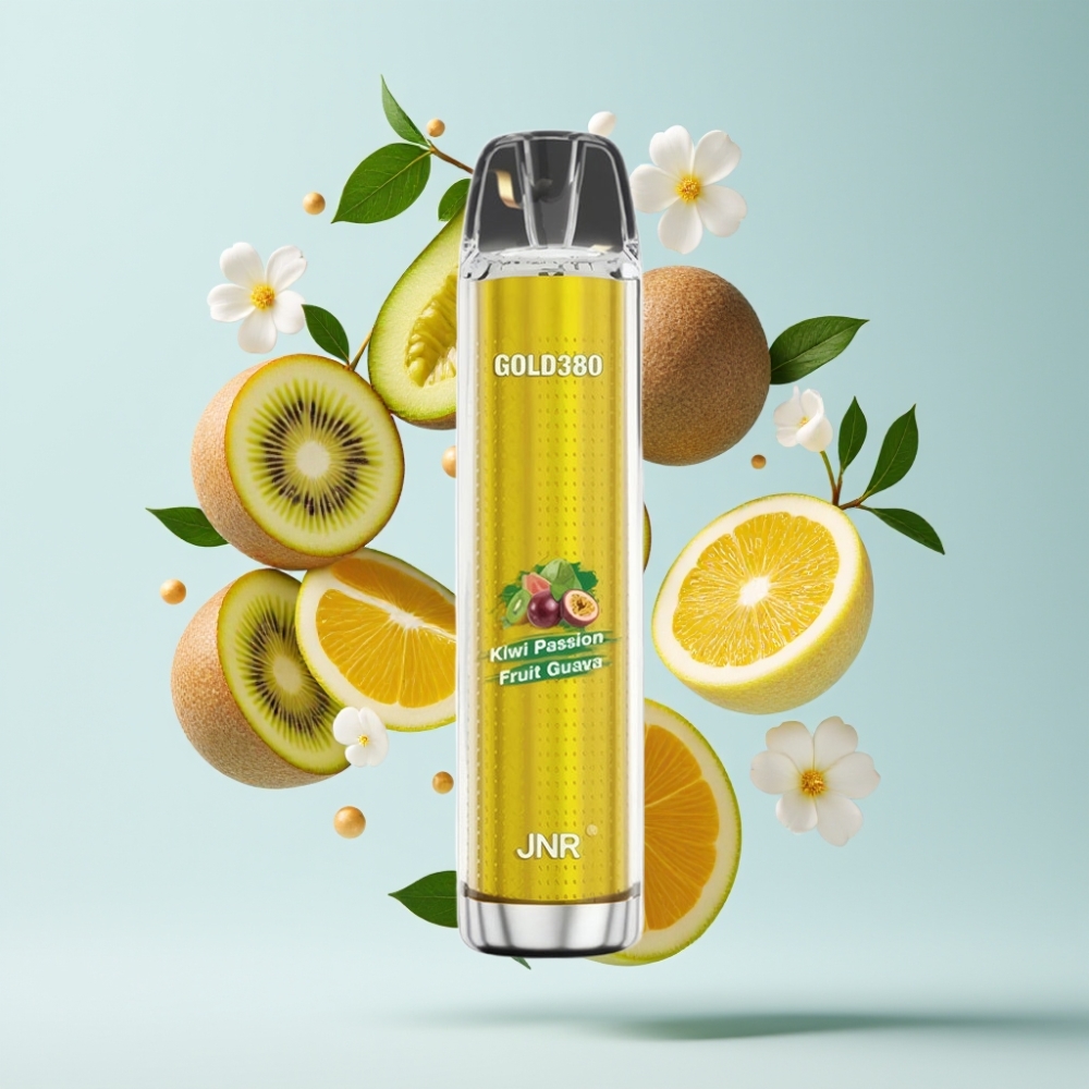 JNR Gold380 6000 Puffs Disposable Vape Kiwi Passion Fruit Guava 1500mAh 13ml