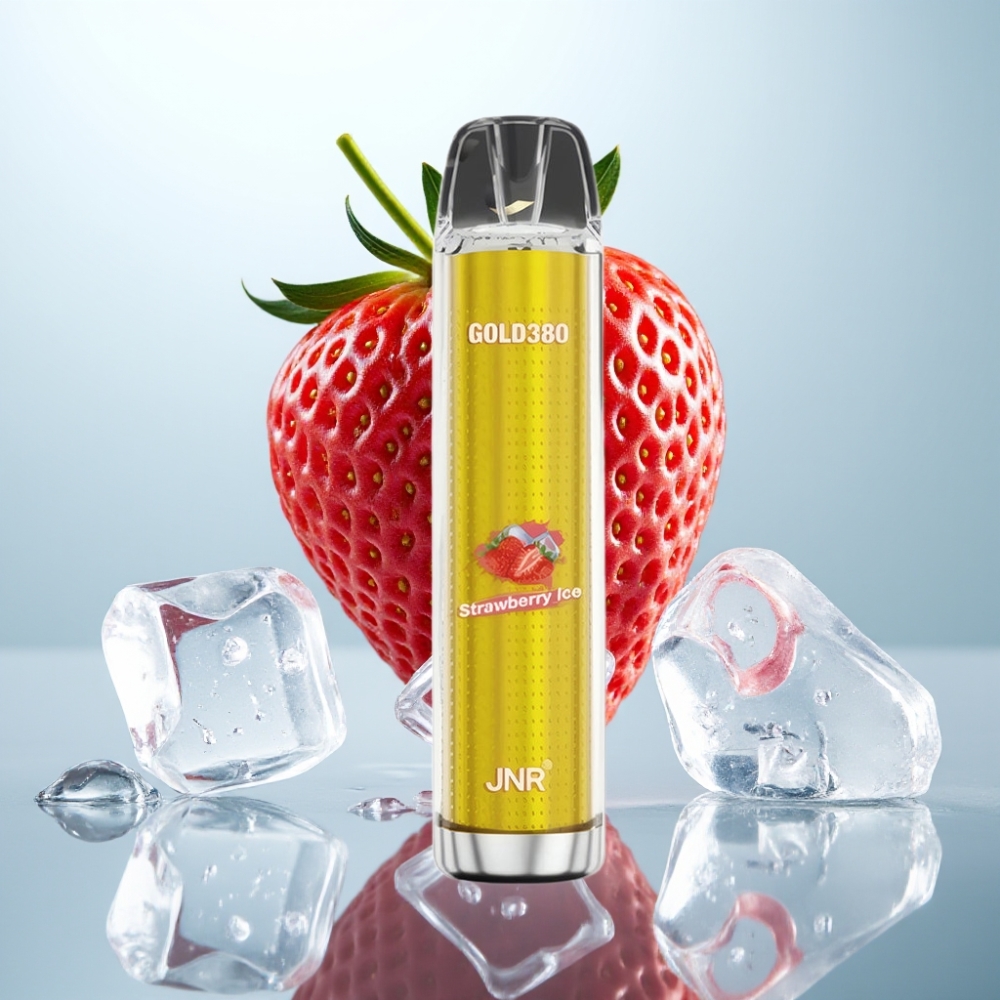 JNR Gold380 6000 Puffs Disposable Vape Zemeņu Ledus 1500mAh 13ml
