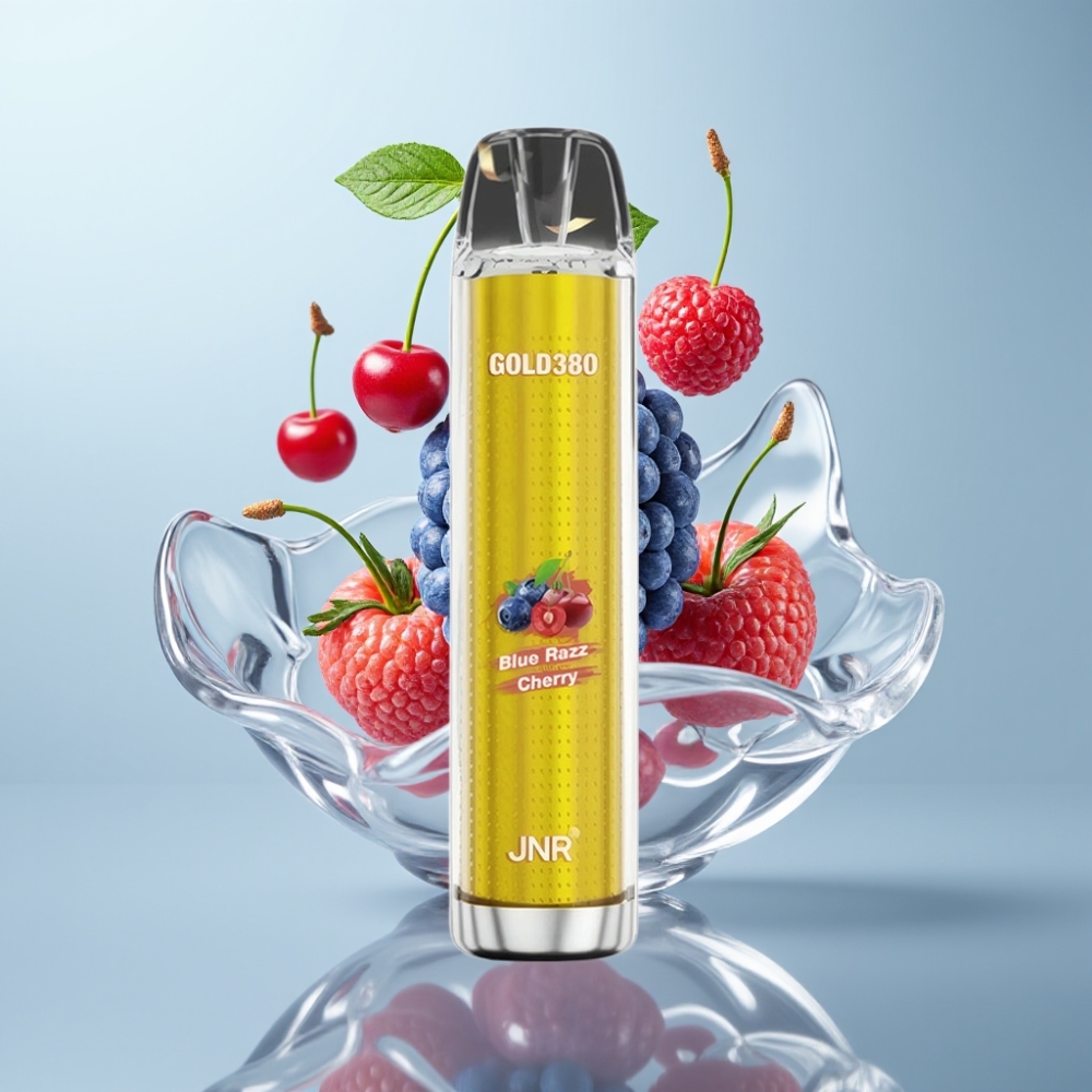 JNR Gold380 6000 Puffs Disposable Vape Zilā Aveņu Ķiršu Garša, 1500mAh, 13ml