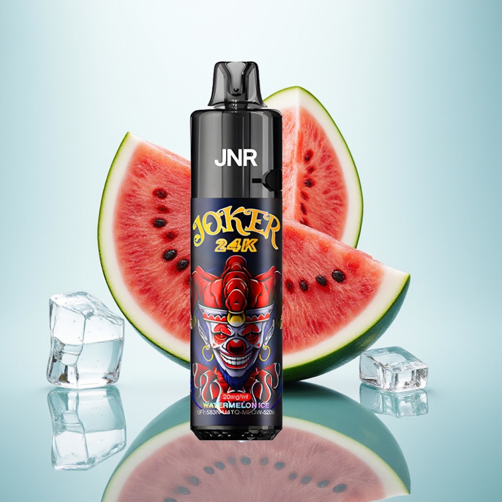 JNR Joker 24K Pūšu Disposable Vape Watermelon Ice, 24000 Pūšu, 2% Nikotīna, 800mAh, Type-C