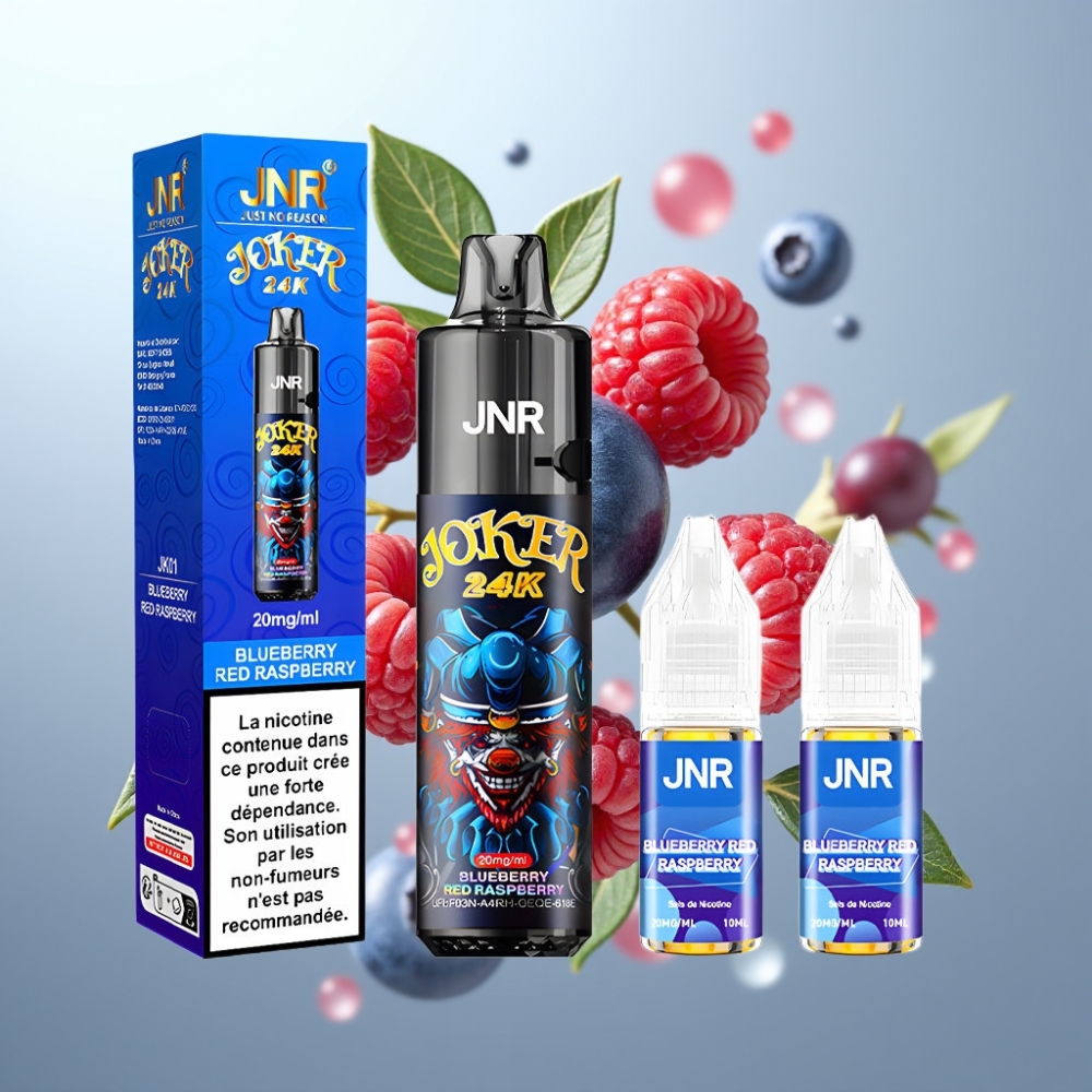 JNR Joker 24K Puffs Blueberry Red Raspberry, 800mAh, Type-C, 2+10ml