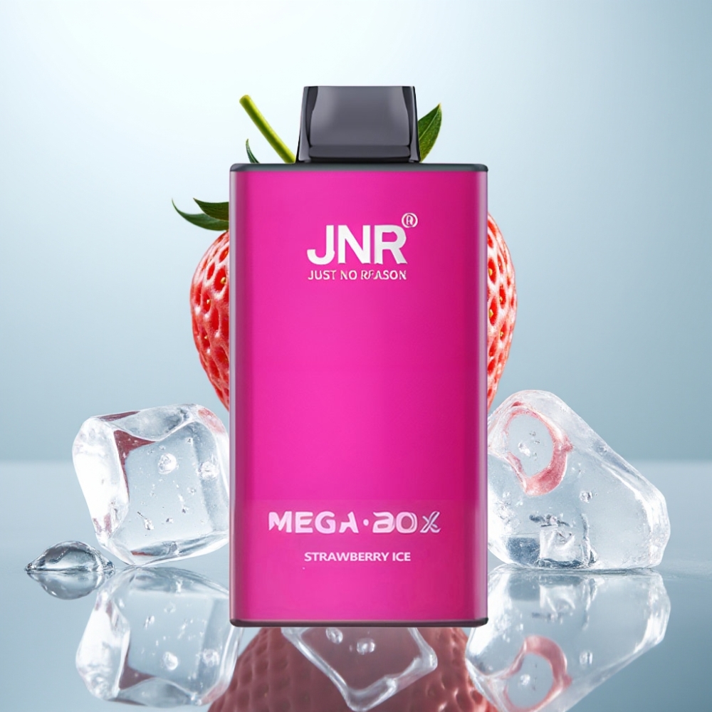 JNR Mega Box 25000 Pūšu Disposable Vape Zemeņu Ledus, 30ml, 850mAh, 2% Nikotīna
