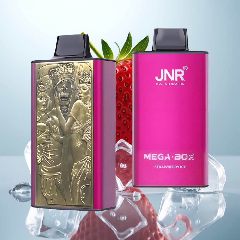 JNR Mega Box 25000 Pūšu Disposable Vape Zemeņu Ledus, 30ml, 850mAh, 2% Nikotīna