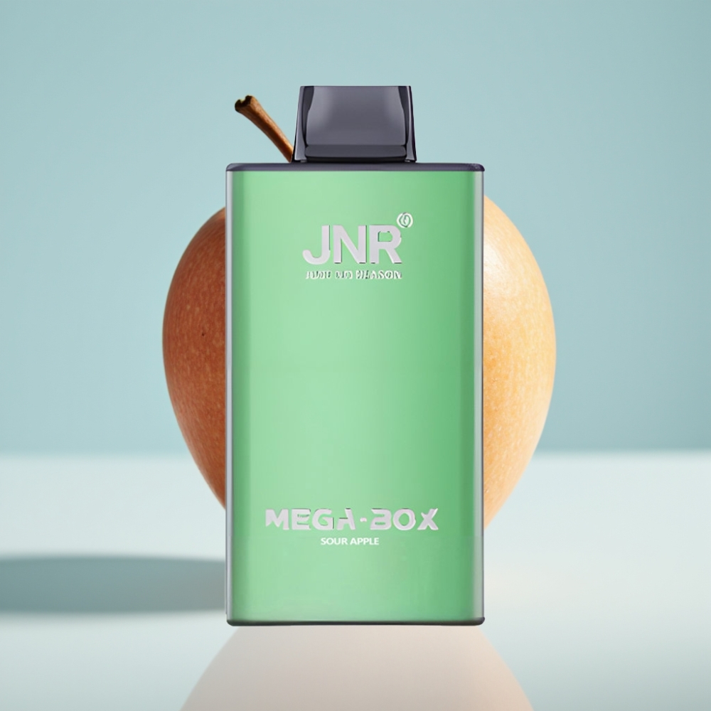 JNR Mega Box 25000 Puffs 30ml Skābā ābolā Disposable Vape