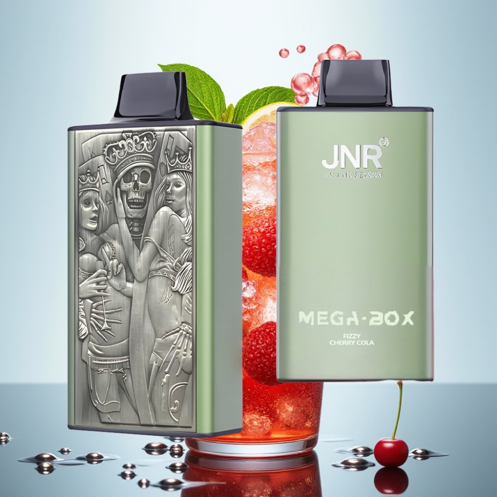 JNR Mega Box 25000 Puffs Disposable Vape Dzirkstošā ķiršu kola, 30ml, 850mAh