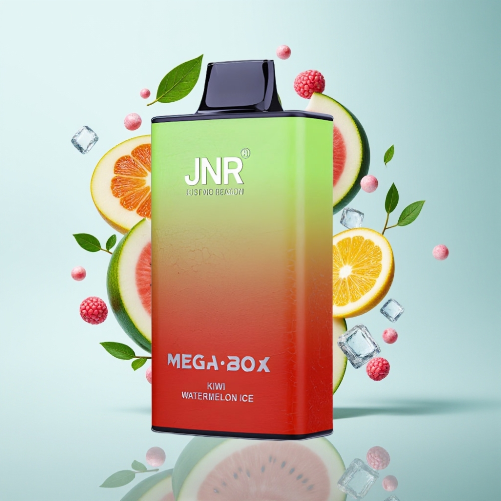 JNR Mega Box 25000 Puffs Disposable Vape Kiwi Watermelon Ice, 30ml, 850mAh