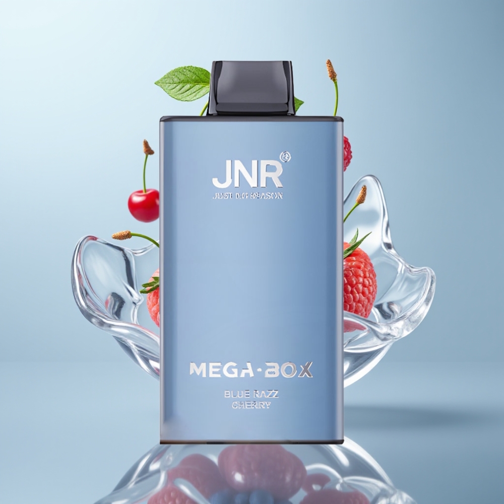 JNR Mega Box 25000 Puffu Disposable Vape Blue Razz Cherry, 30ml, 850mAh