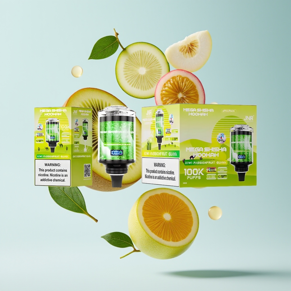 JNR Mega Shisha 100K Galda Kiwi Passionfruit Guava 60ml 2200mAh Type-C