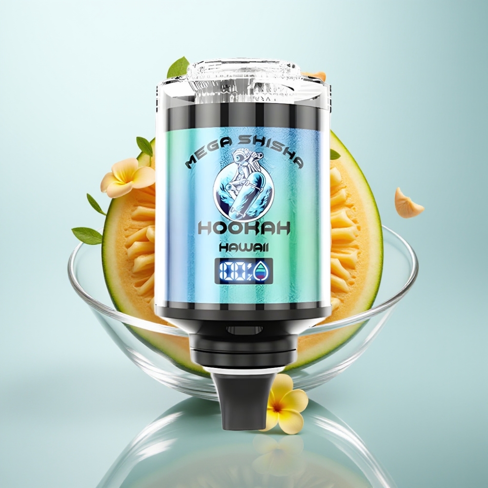 JNR Mega Shisha Hookah 100K Galda Saderība Hawaii 60ml 2200mAh 2%