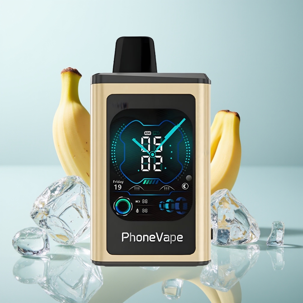 JNR PhoneVape 30000 piepieni, Banānu Ledus, 850mAh, Type-C, Turbo, Aplikācija