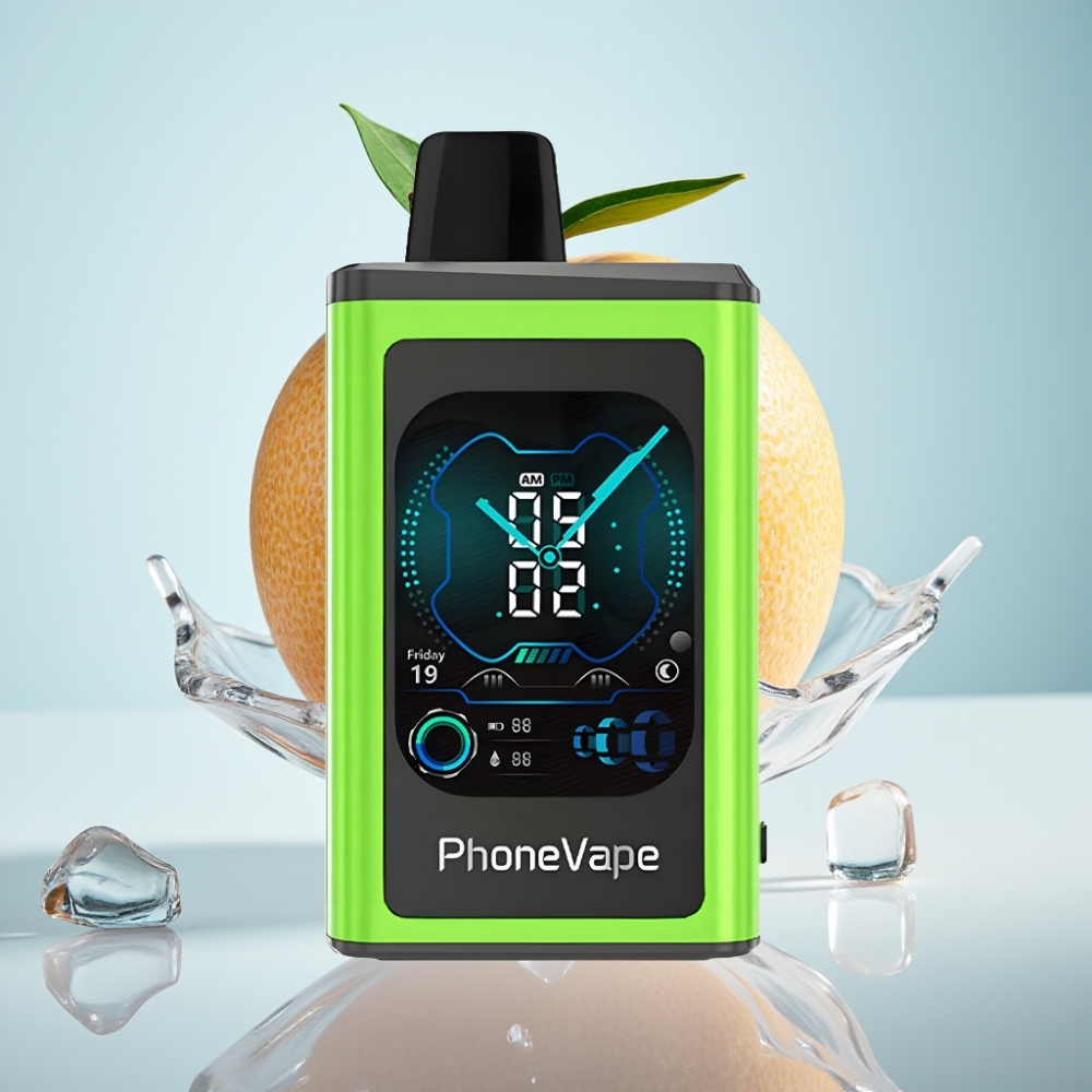 JNR PhoneVape 30000 puffs Disposable, Skābā ābolu ledus, 850mAh, Type-C, 2%/5%