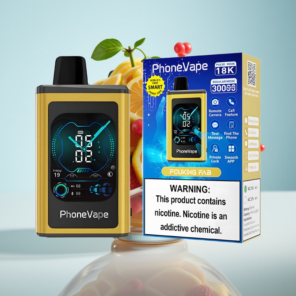 JNR PhoneVape 30000 puffs Disposable Vape Fucking Fab, 850mAh, Type-C, Turbo, Airflow, App, Zvanīt/Sūtīt, Kamera