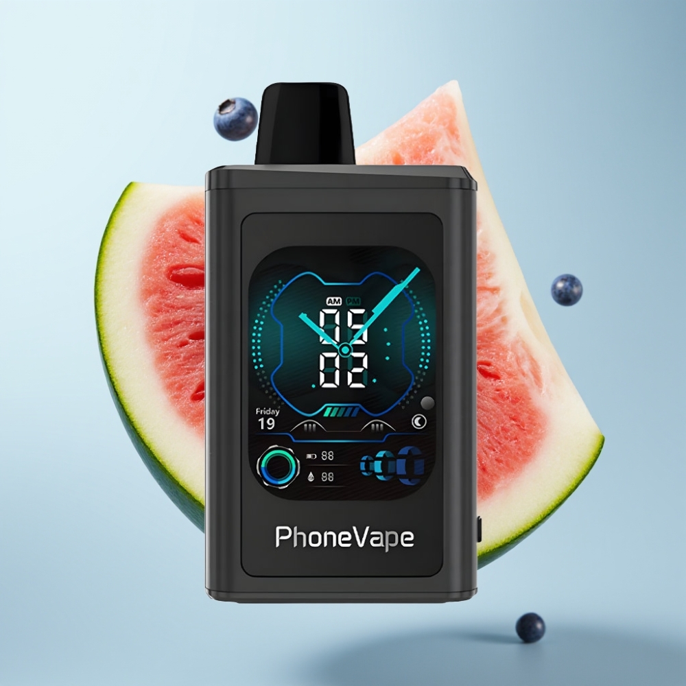 JNR PhoneVape 30000 puffs Disposable Vape Zilā Arbūza & Melleņu garša, 850mAh, Type-C, 2%/5% nikotīns