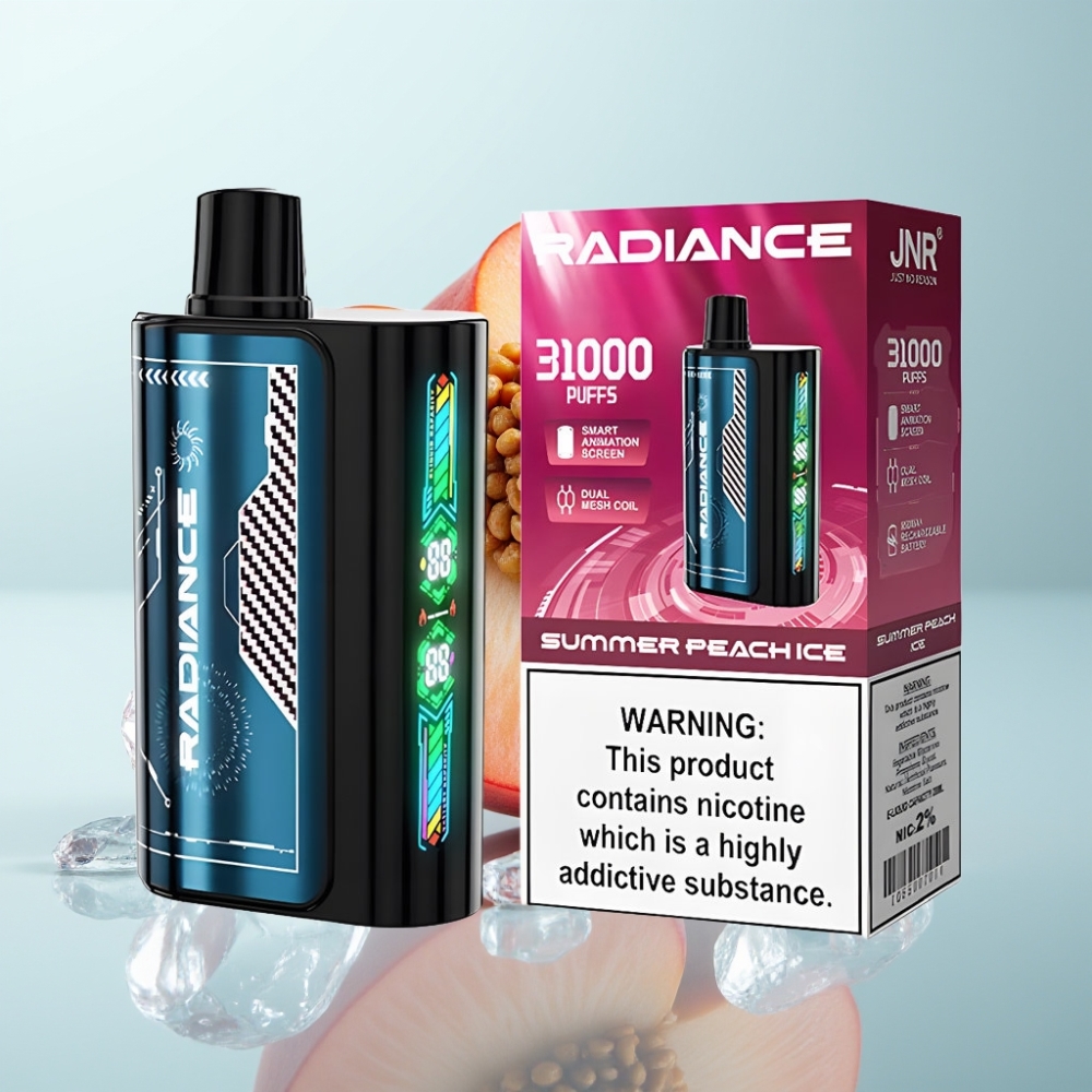 JNR Radiance 31000 Pūfu, 28ml, SUMMER PEACH ICE