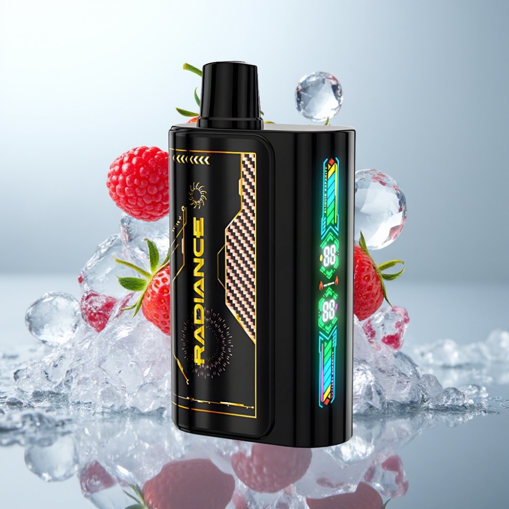 JNR Radiance 31000 Pūti Disposable Vape ZEMENEĻU AVEŅU ĶIRŠU LEDUS 28ml 2% Nikotīna