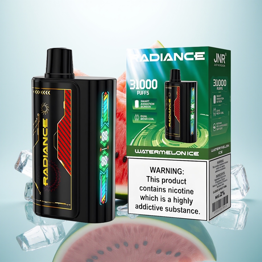 JNR Radiance 31000 Pūšu Disposable Vape ARBUŽU LEDUS, 28ml, 950 mAh