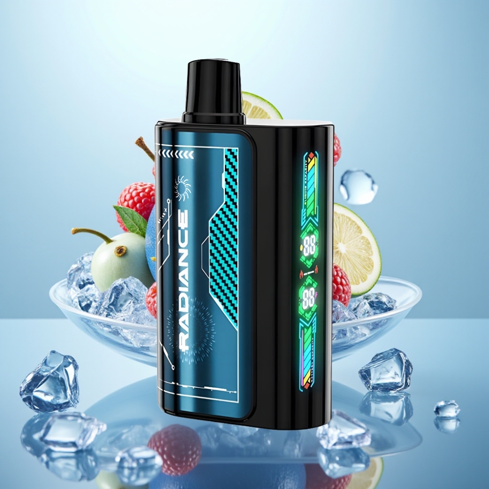 JNR Radiance 31000 Puffi, 28ml, 2% Nikotīns, BLUE RAZZ ICE