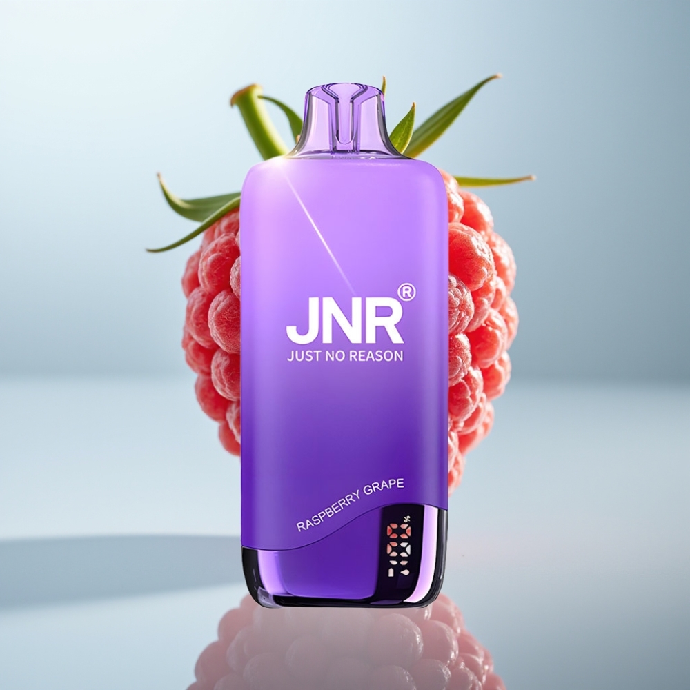 JNR Rainbow 10500 Pūšu Disposable Vape Aveņu Vīnogu, 600mAh, 18ml, USB-C