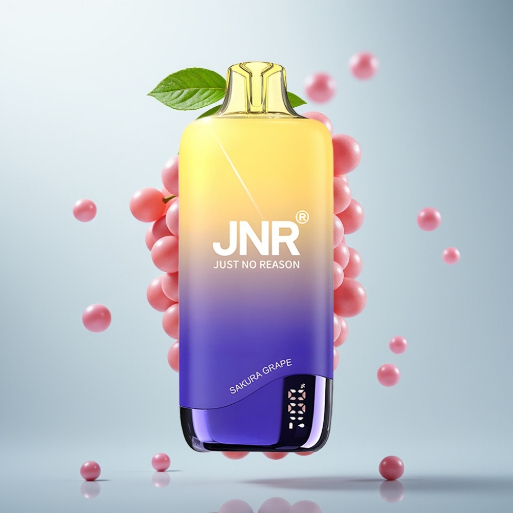 JNR Rainbow 10500 Puffu Disposable Vape Sakura Grape, 600mAh, 18ml, USB-C