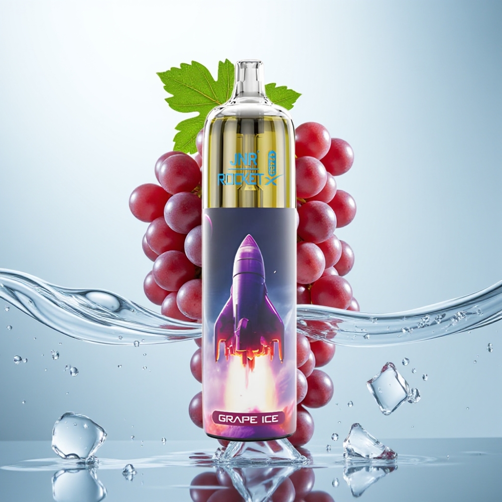 JNR Rocket-X 12400 Pūfu Disposable Vape Grape Ice ar RGB, 25ml, Type-C