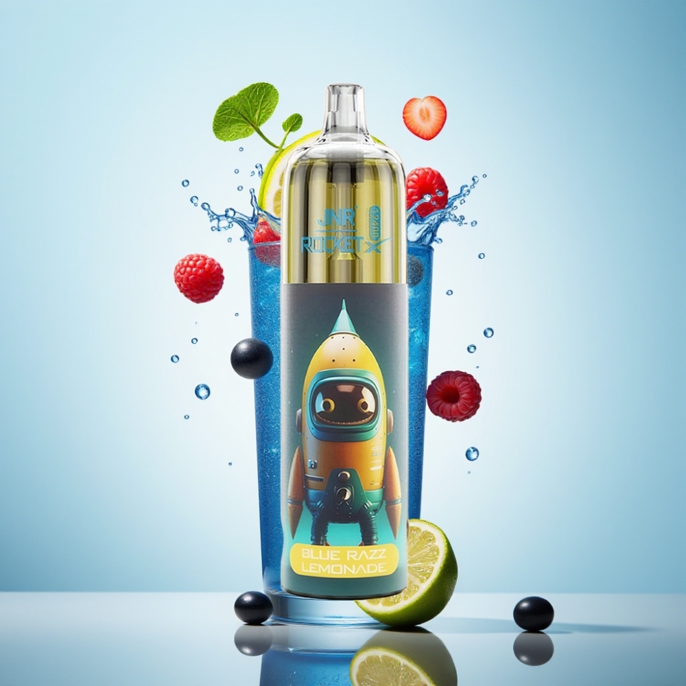 JNR Rocket-X 12400 Pūši Disposable Vape Blue Razz Lemonade, 25ml, RGB, Type-C