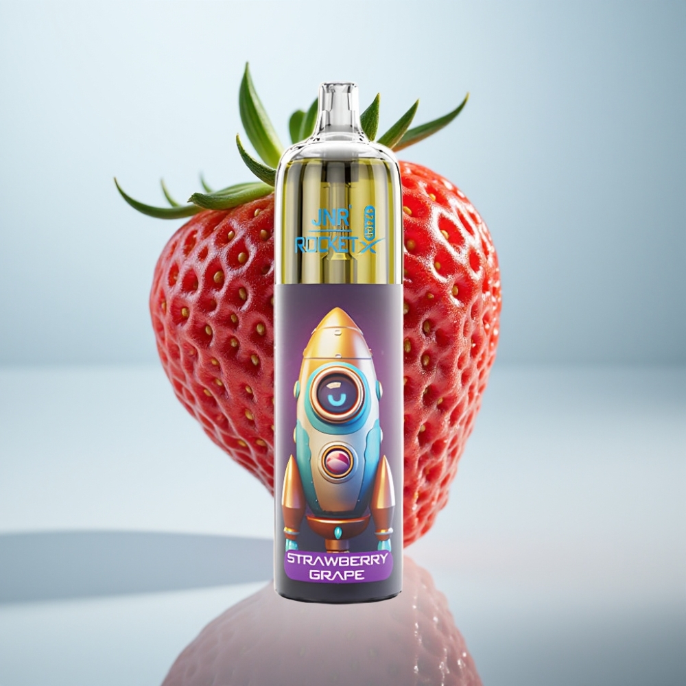 JNR Rocket-X 12400 Pūti Disposable Vape Zemeņu Vīnogu, RGB, Type-C, 1.2ohm, 850mAh