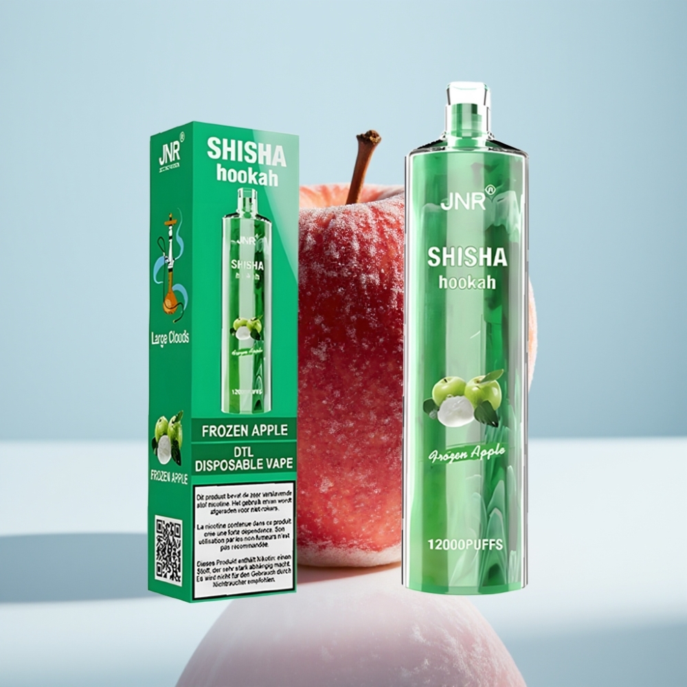 JNR Shisha Hookah 12000 Puffs Disposable Vape Frozen Apple 24ml 750mAh Type-C