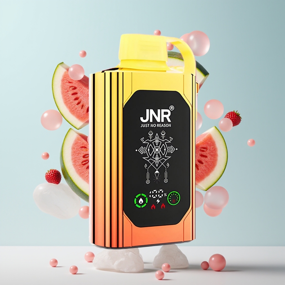 JNR Shisha Hookah Box 20500 Pūtas Disposable Vape Arbūzu Zemeņu Bubblegum 25ml 5%