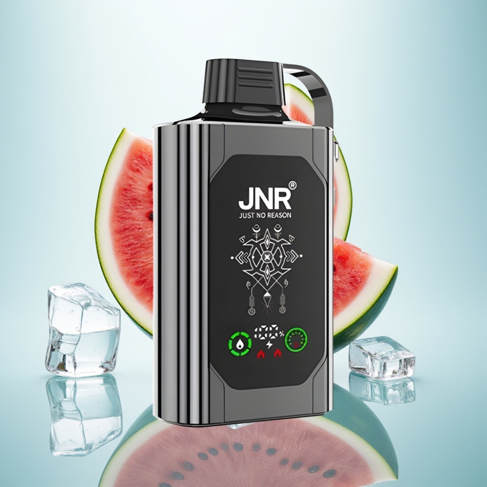 JNR Shisha Hookah Box 20500 Puffs Disposable Vape Arbūzu Ledus, HD displejs, 25ml, 1000mAh, Type-C