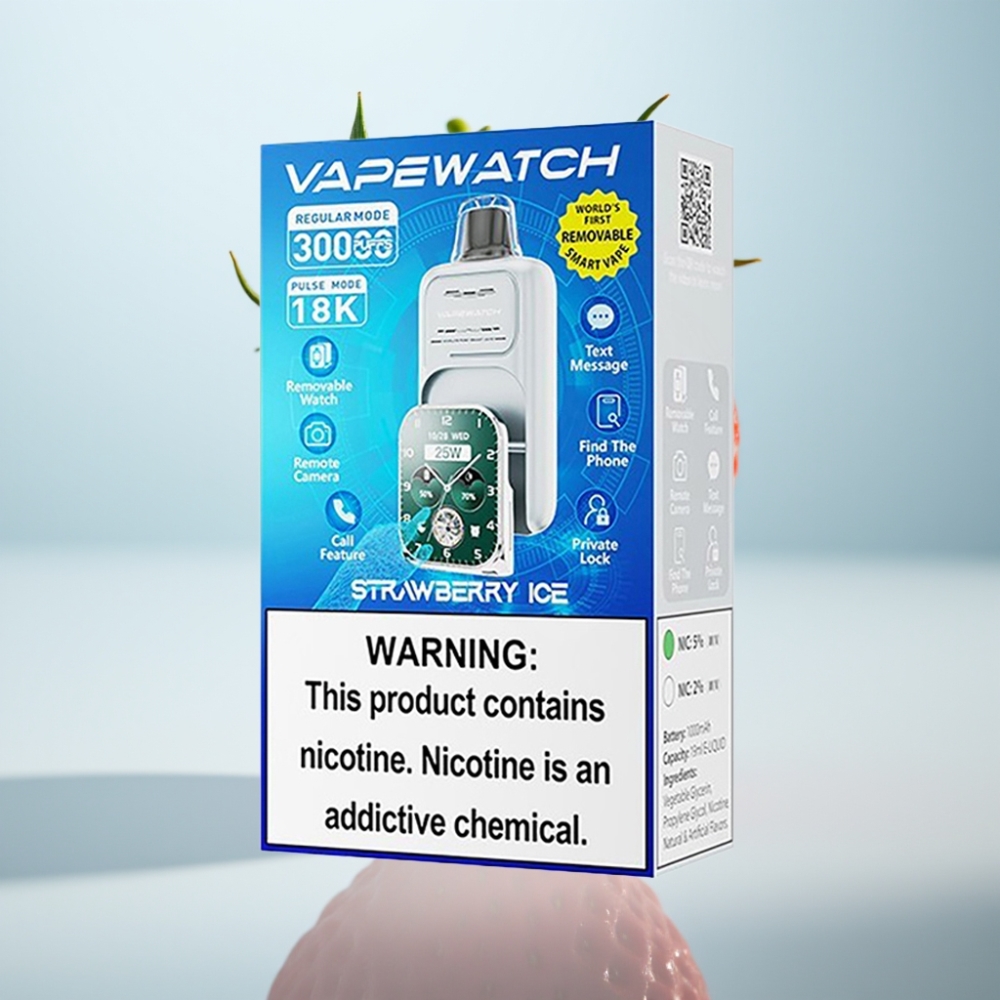 JNR VapeWatch 30000 Puffs 19mL 5% Zemeņu Ledus Disposable Vape