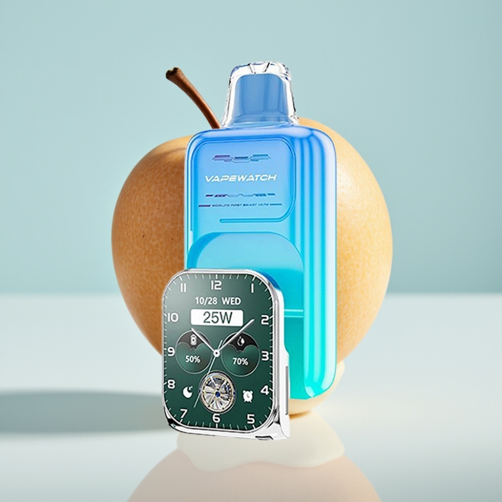 JNR VapeWatch 30000 Puffs Dispozabls Vītītes Skābs Ābols Ledus 1000mAh Type-C