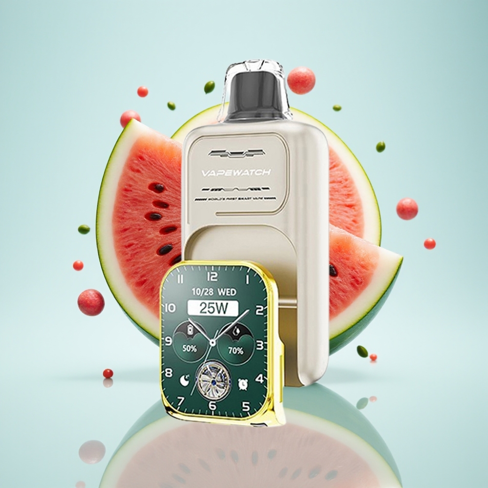 JNR VapeWatch 30000 Puffs Ūdensmelona Ledus, 1000mAh, 19mL, 5% nikotīns, Type-C