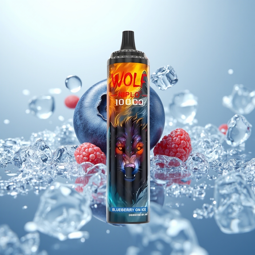 JNR Wolf Niplo 10000 Puffs Disposable Vape 20ml 5% Blueberry On Ice