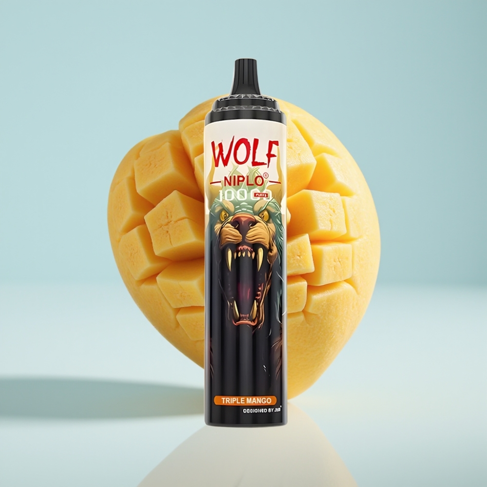 JNR Wolf Niplo 10000 Puffs Disposable Vape Triple Mango, 20ml/650mAh, 0%/2%/5%