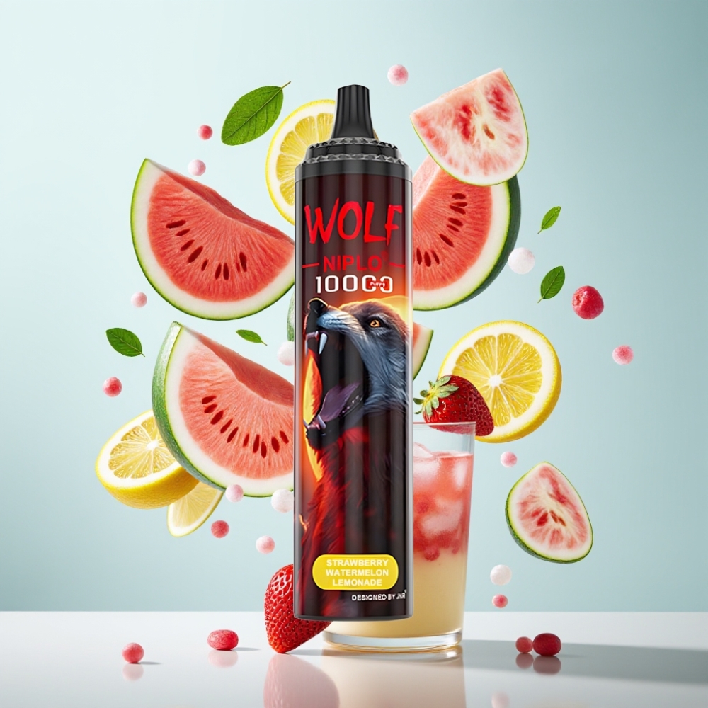 JNR Wolf Niplo 10000 Puffs (Zemeņu Arbūzu Limonāde, 20ml, 5%)