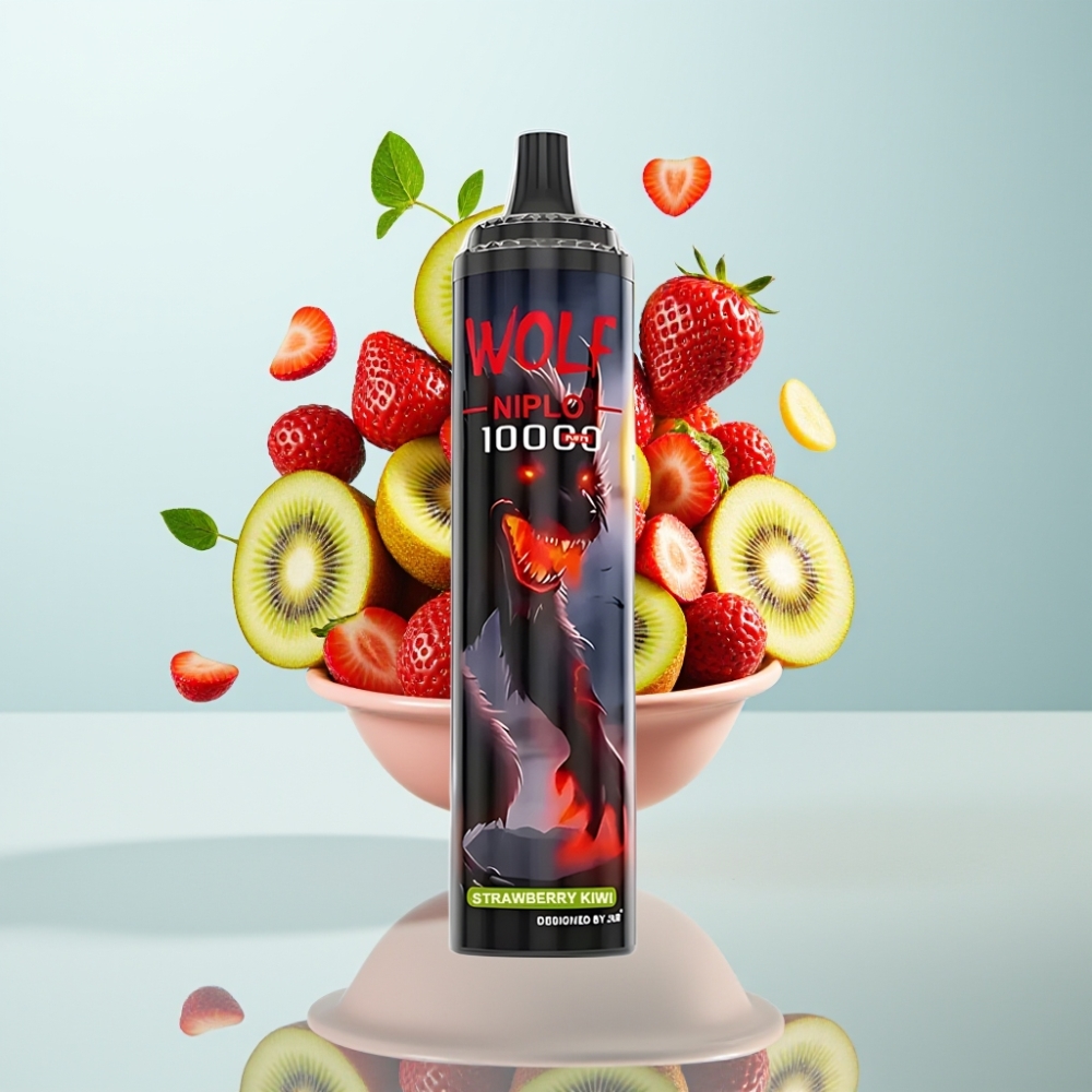 JNR Wolf Niplo 10000 Puffs Zemeņu kiwi 20ml 5% Type-C