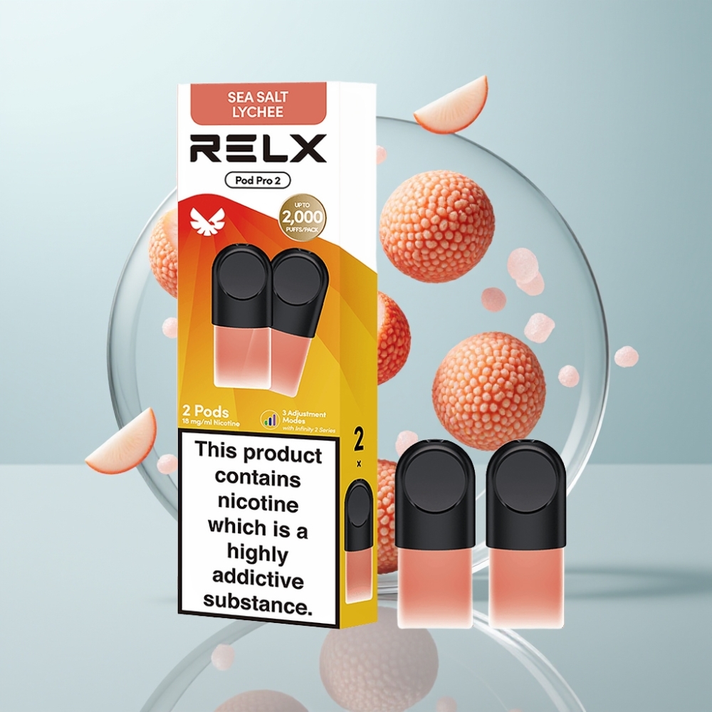 RELX Pod Pro 2 1,8% Nikotīna, Jūras sāls Liči, 1,9ml, 600 pūtiens