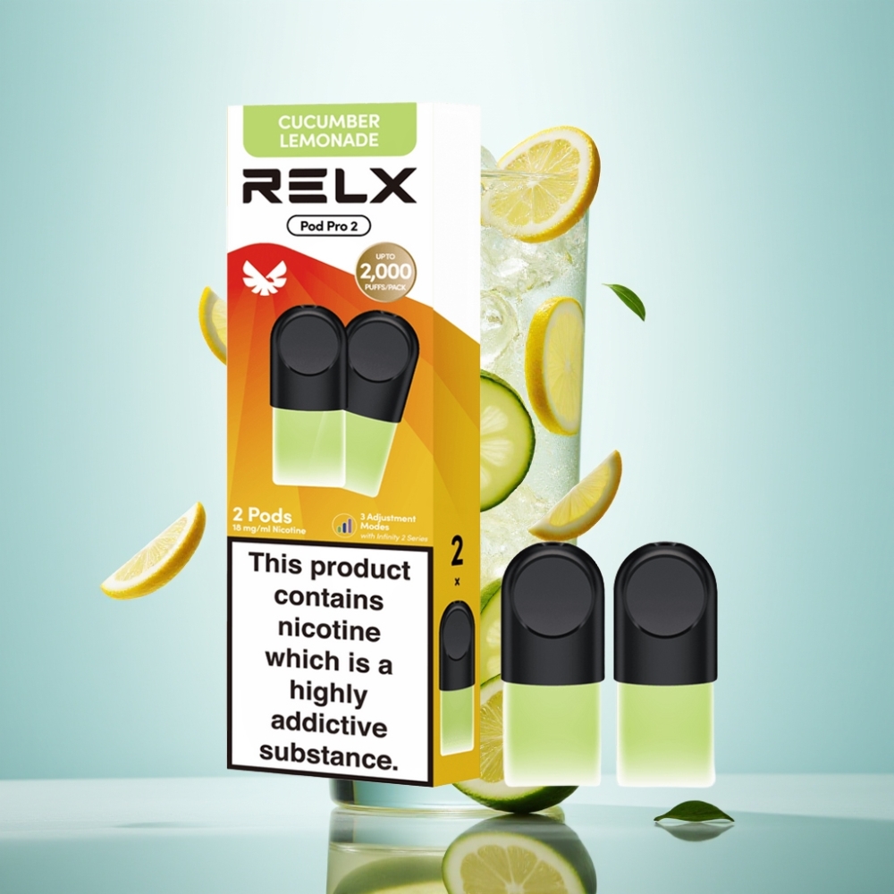 RELX Pod Pro 2 1,8% Nikotīns 1,9ml 600 pūkšķi Gurkšņu-Limonāde