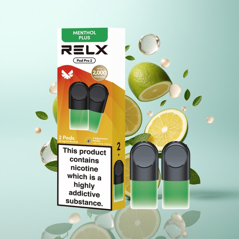 RELX Pod Pro 2 1,8% Nikotīns Mint-Menthol Plus 1,9ml 600 piepildījumi