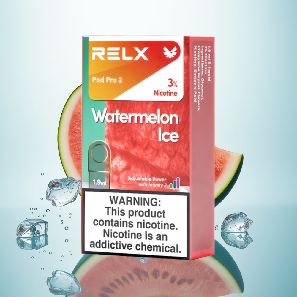 RELX Pod Pro 2 1.9ml 3% Ūdensmelones Ledus 600 pūkšanas 3 sprieguma režīmi