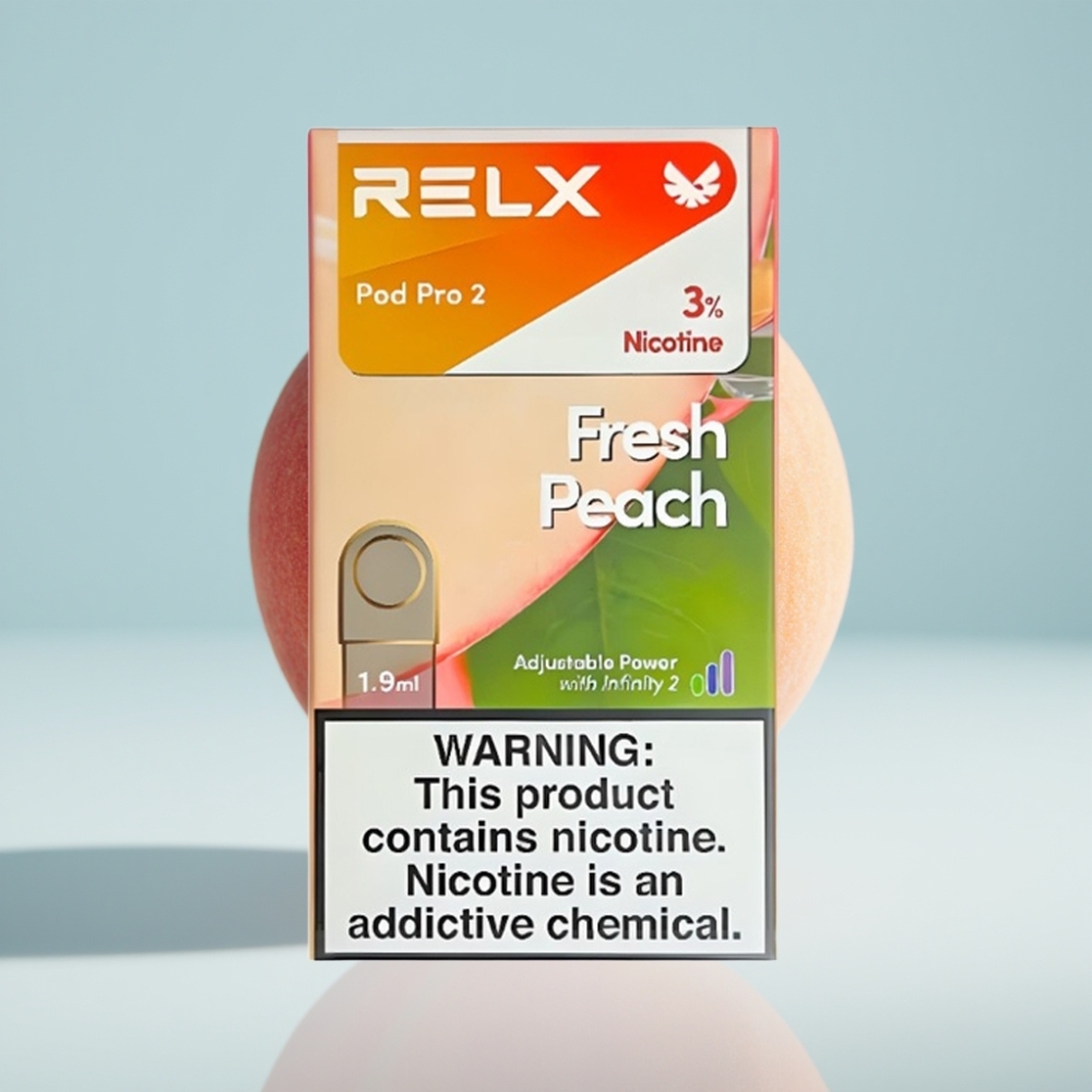 RELX Pod Pro 2 1,9ml 3% nikotīna 600 piepildījumi Svaigi Persiki