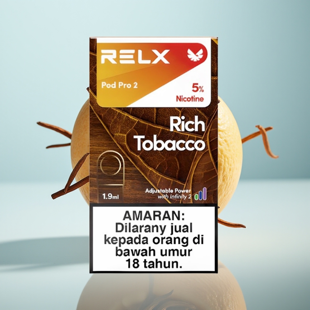 RELX Pod Pro 2 1,9ml 5% Nikotīns 600 Puffi Rich Tobacco