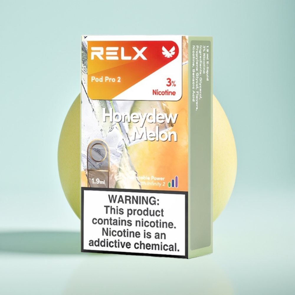RELX Pod Pro 2 3% Nikotīns 1,9ml 600 piepildījumi Medusmelona