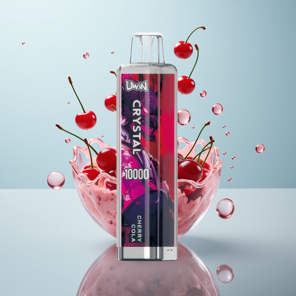 UWIN Crystal 10000 Puffs Disposable Vape Kiršu Kola 18ml 0.8Ω RGB