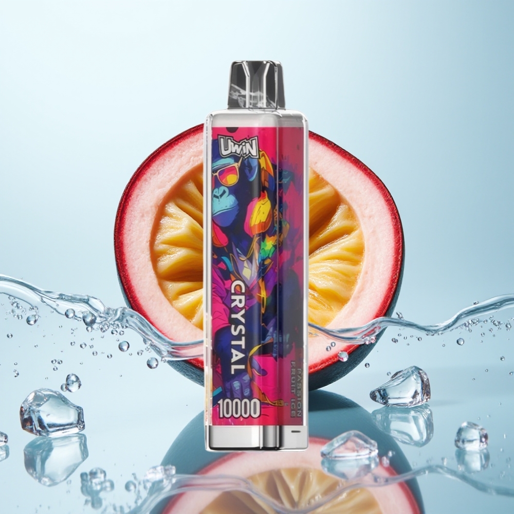 UWIN Crystal 10000 Puffs Disposable Vape Marķijas Auglis Ledus, 18ml, 0.8Ω, RGB